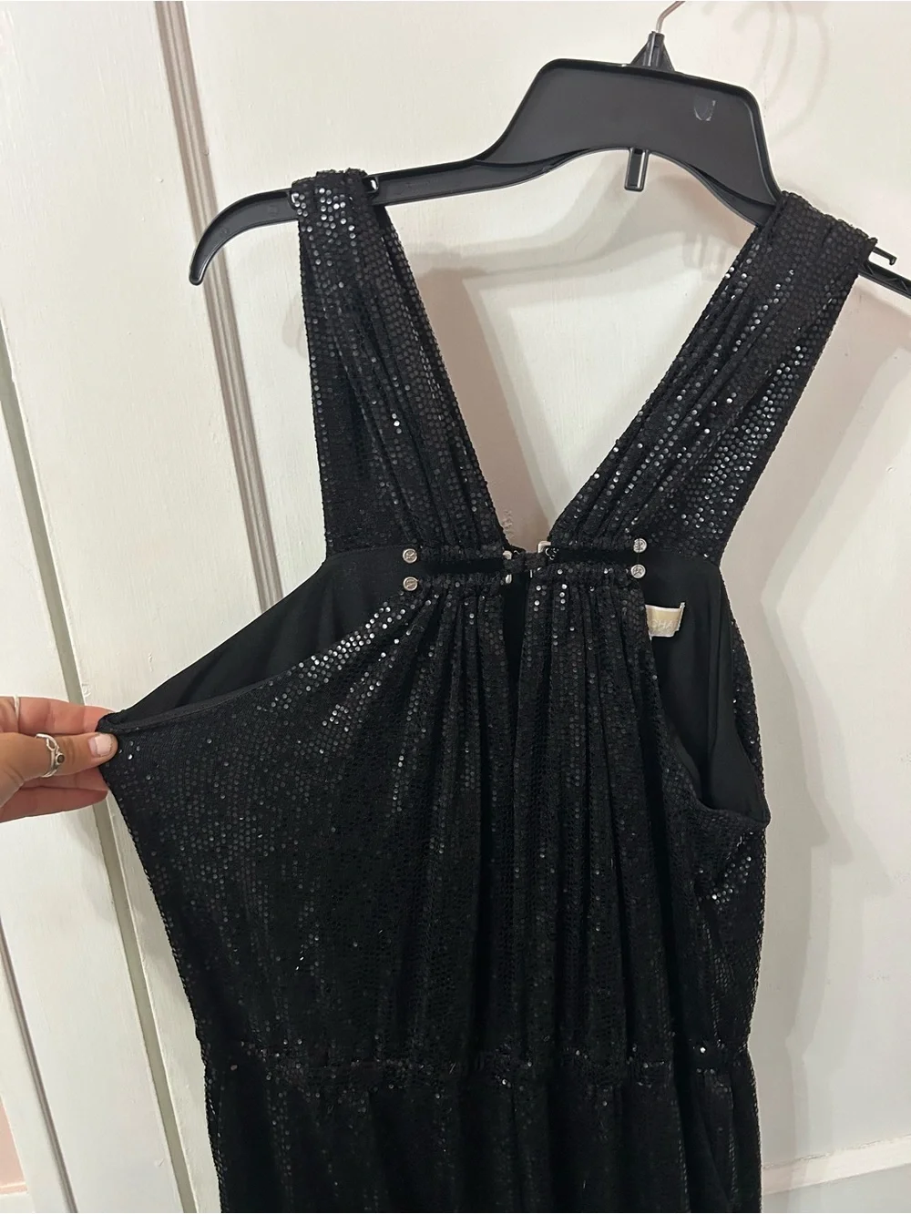 Michael Kors Black Sequin Jumpsuit